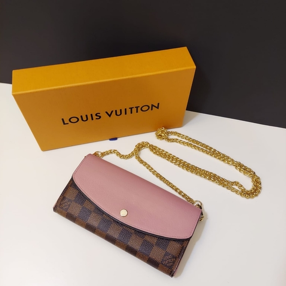 ✨ Louis Vuitton ✨ damier ebene Normandy long wallet converted to crossbody - Picture 6 of 16